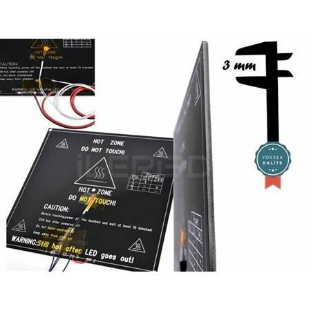 MK3 3D Yazıcı Alüminyum Isıtıcı Tabla (220x220 mm)