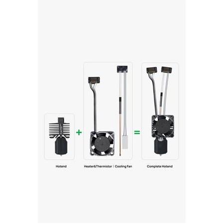 Bambu Lab P1P-P1S Complete Hotend Assembly With Hardened Steel Nozzle 0.8 mm