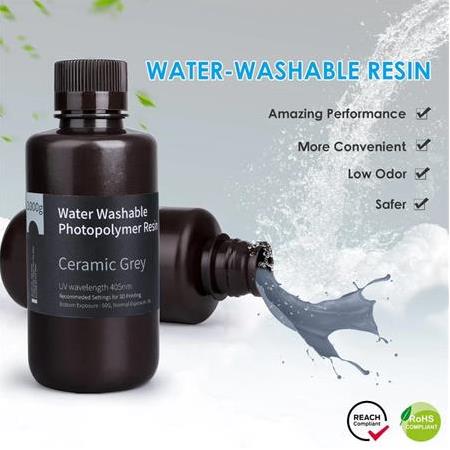 Elegoo Suda Yıkanabilir Reçine 0,5 Kg (Smokey Black)