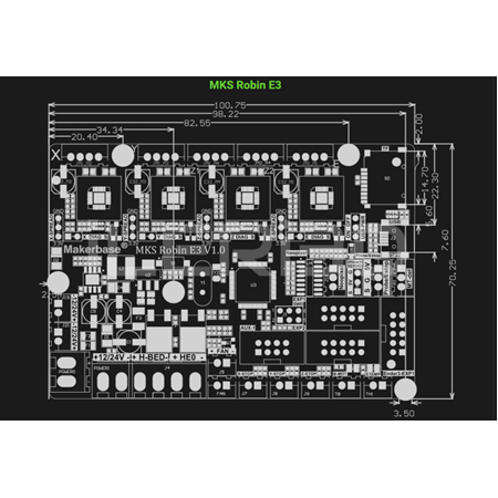 MKS Robin E3 Ender 3,5 ve CR10  için Upgrade Kontrol Kartı
