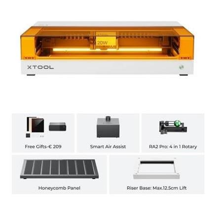 xTool S1 20W Deluxe Lazer Makinası Beyaz